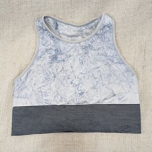 Lululemon sports bra, blue and white, size 8